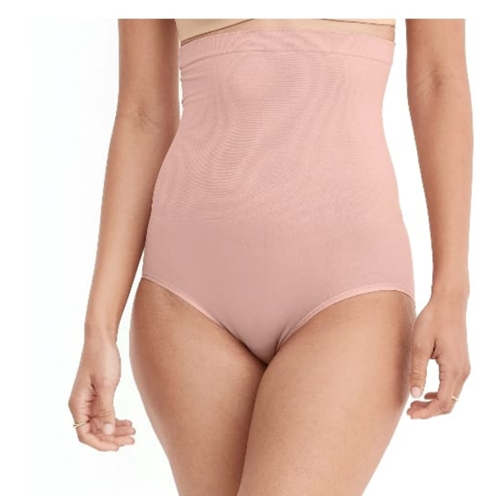 Jockey Women's Seamless High-Waisted Shapewear Briefs Pink